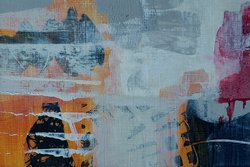 Its a totally new search /2 collage, acryl a.o. size 16x11 frame 30x22